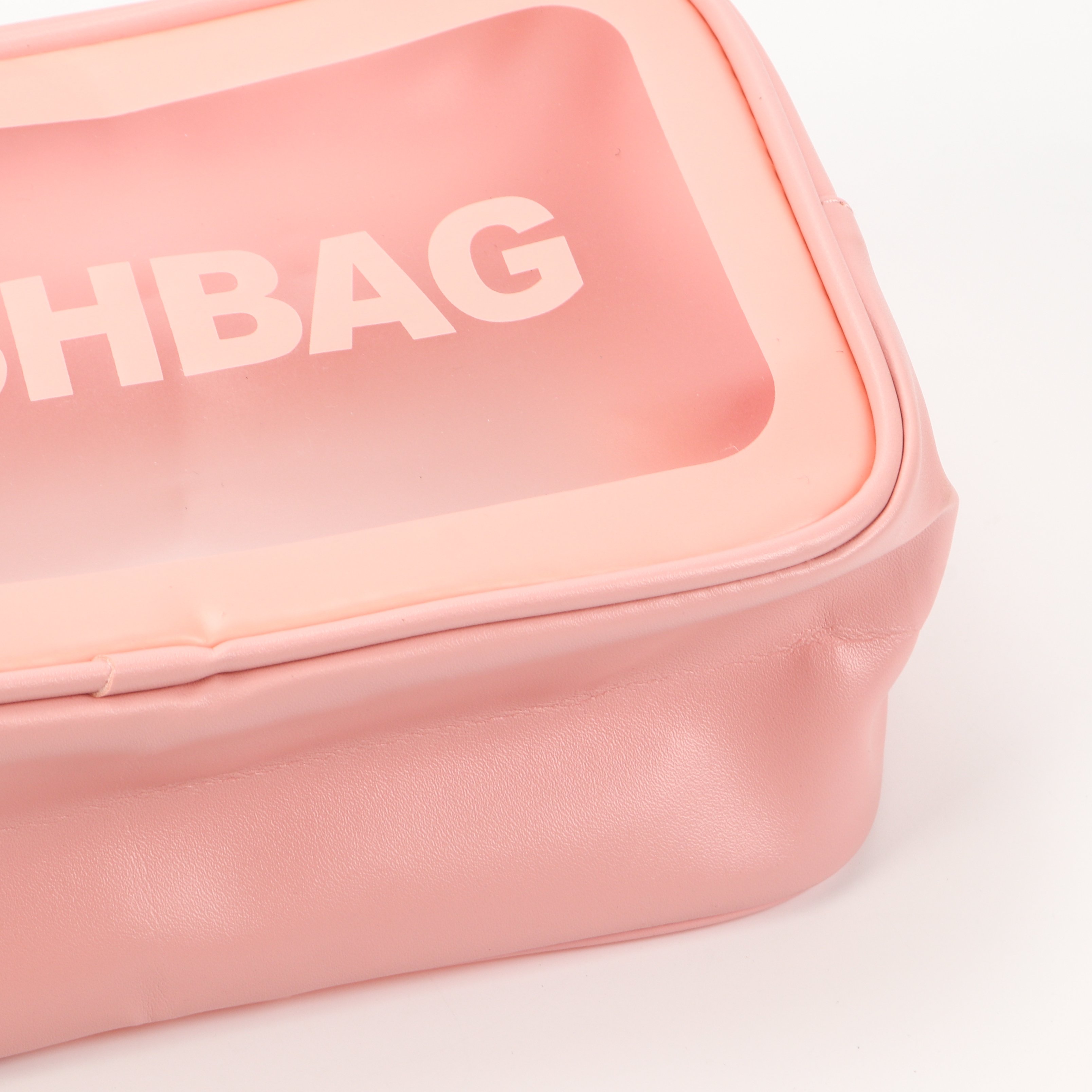 Custom Logo Cheap Manufacturer Zipper Pink Women Toiletry Cosmetic Travel Storage Clear Zipper Pvc Bag