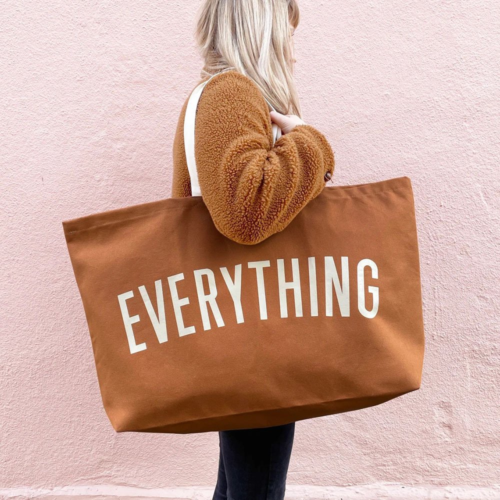 Everything Really Big Bag Reusable Eco-friendly Maxi Tote Weekend Travel Bag Giant Grocery Canvas Oversized Shopping Bag