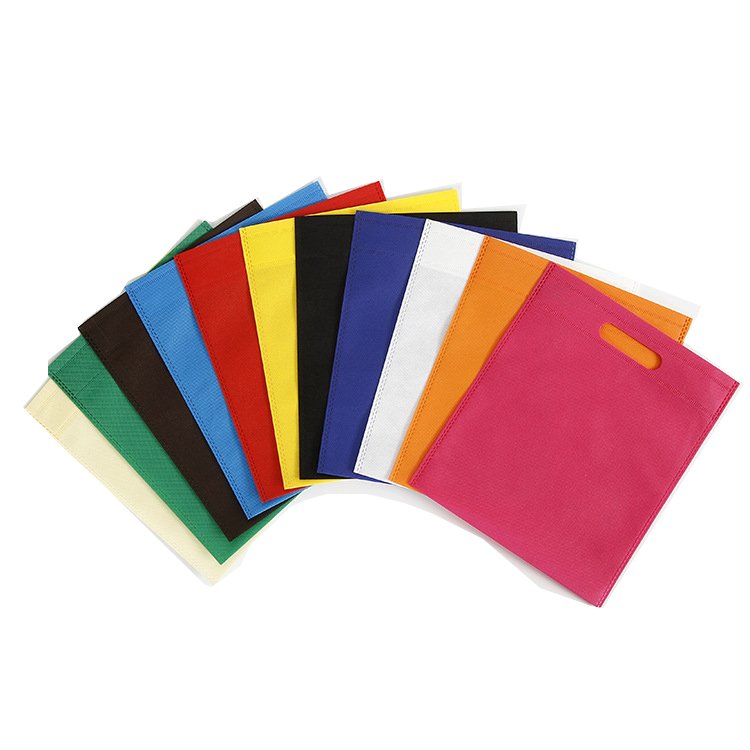 Custom logo flat U Cut non-woven bag nonwoven eco grocery Die Cut non woven shopping bag