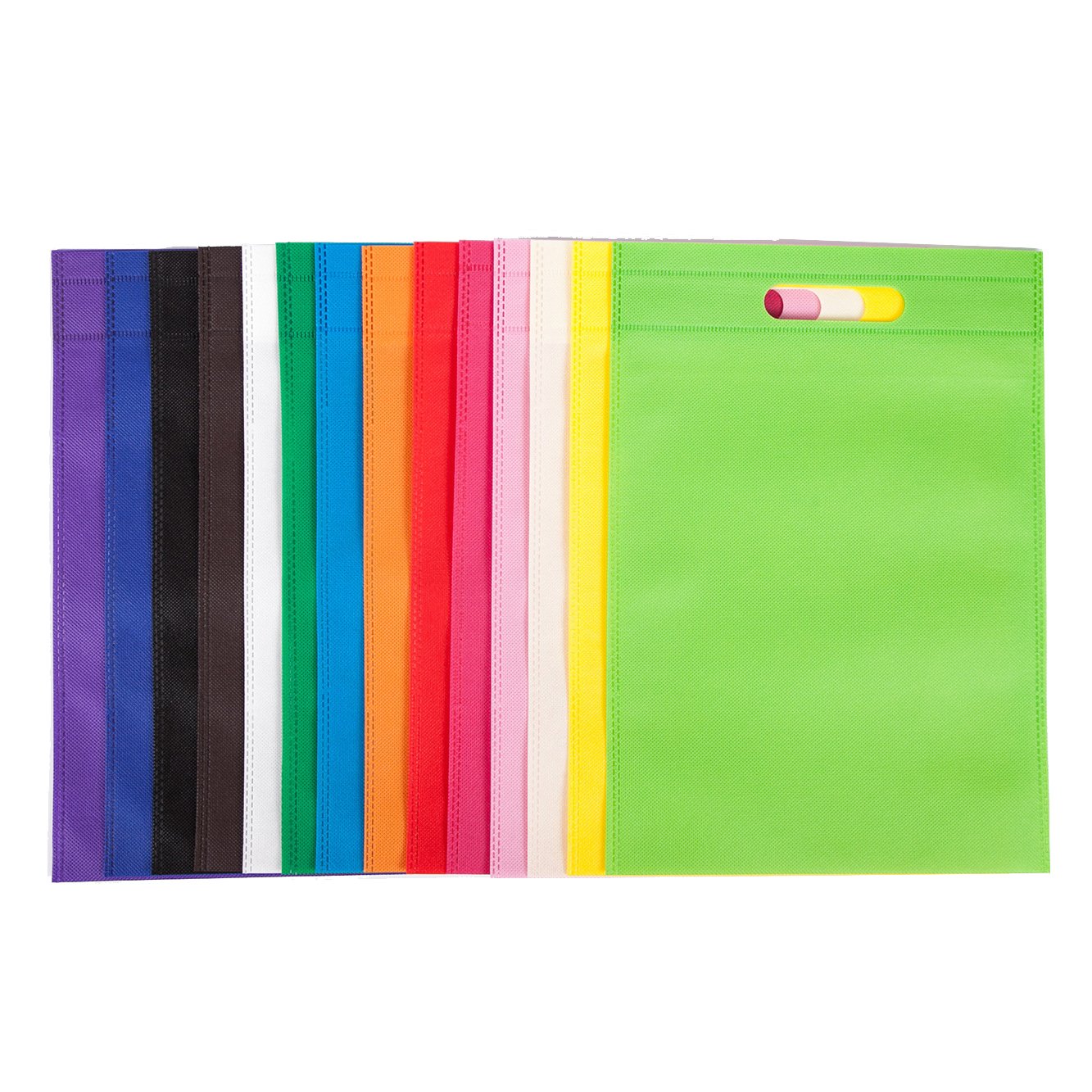 Custom logo flat U Cut non-woven bag nonwoven eco grocery Die Cut non woven shopping bag