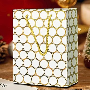 Customized Rose Gold Gift Bag with Greeting Card printing decorative Paper bag for celebrating birthdays