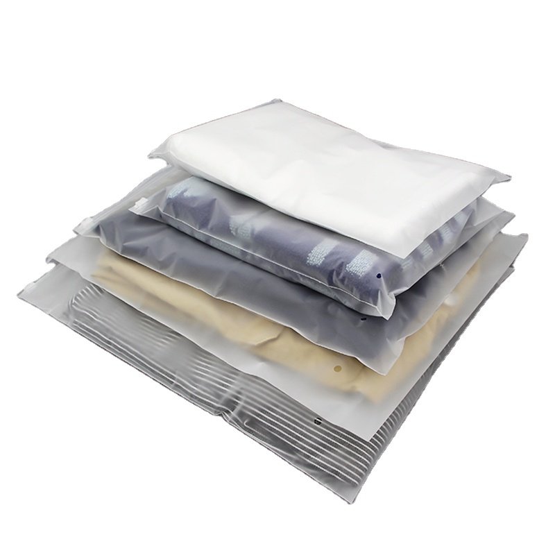 Zipper Lock Ziplock Bags Pouches White Cpe Plastic Packing Clothing Packaging Socks Packaging Underwear Packaging LDPE Accept