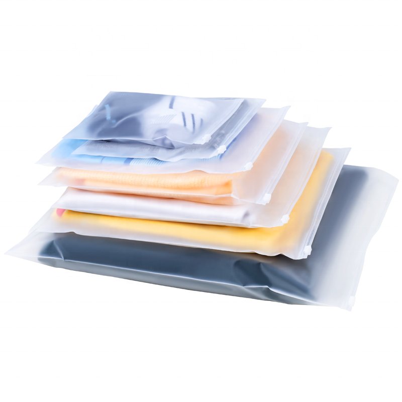 Zipper Lock Ziplock Bags Pouches White Cpe Plastic Packing Clothing Packaging Socks Packaging Underwear Packaging LDPE Accept