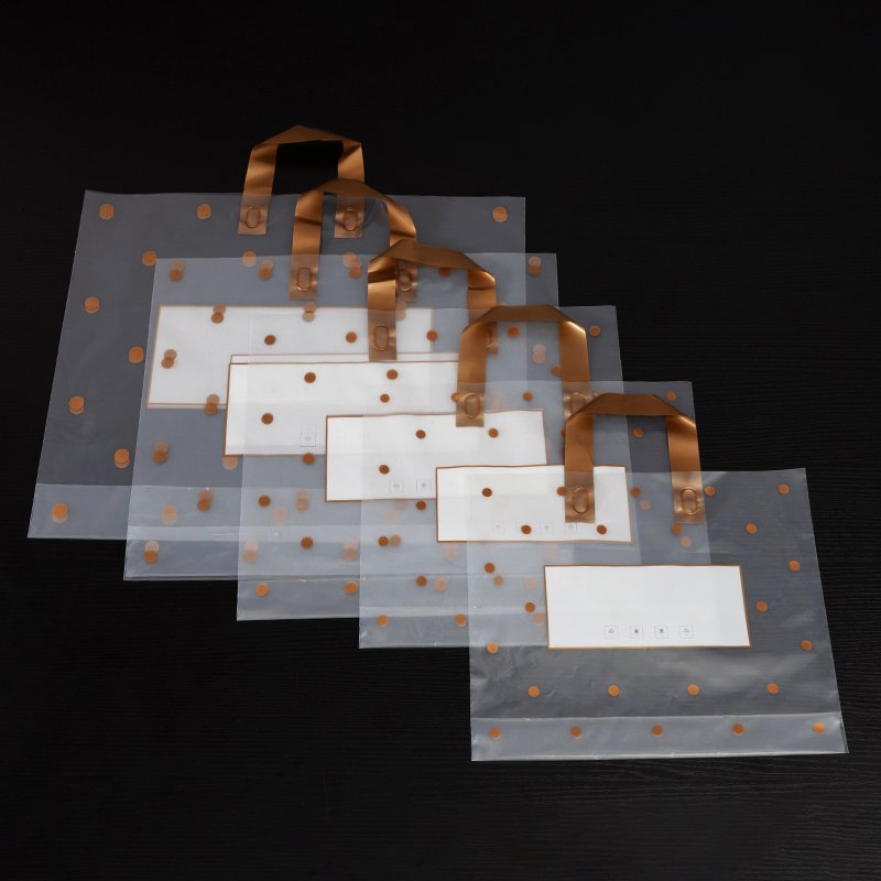 Custom eco friendly reusable boutique pvc bags clear T-shirt clothes thick plastic packaging polythene shopping bag with logo
