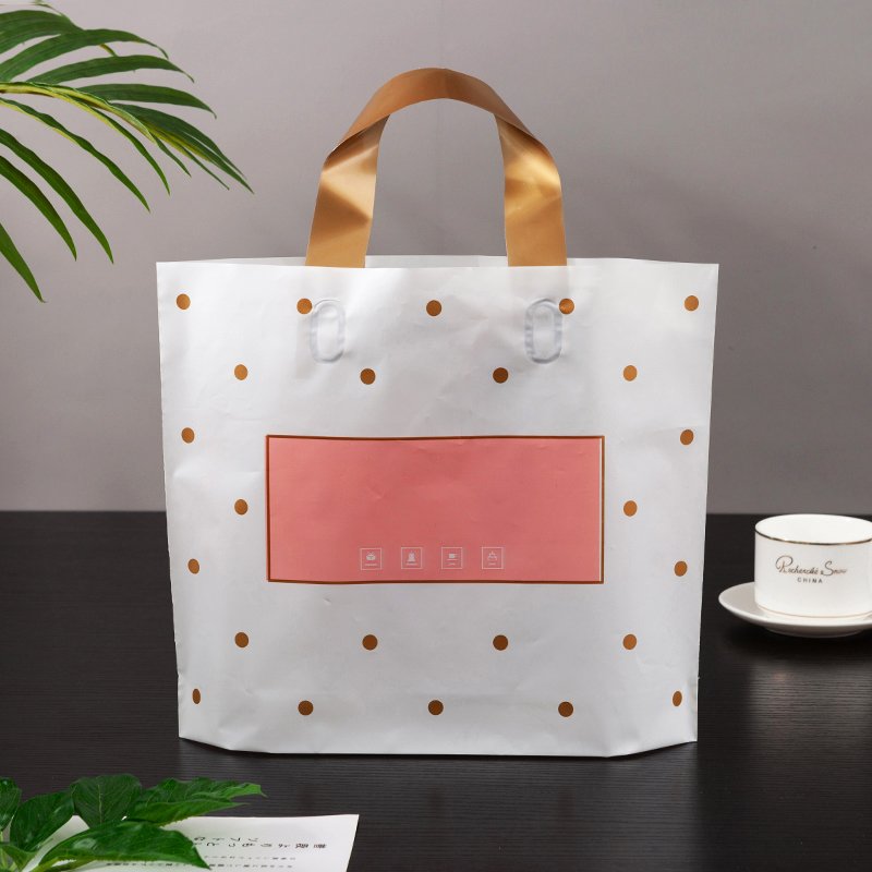 Custom eco friendly reusable boutique pvc bags clear T-shirt clothes thick plastic packaging polythene shopping bag with logo