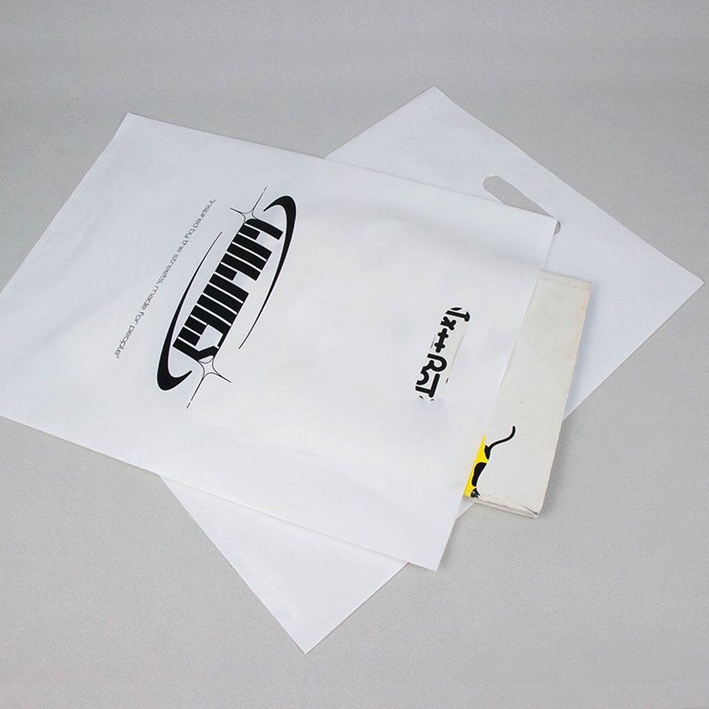 Custom Brand Printing Clothing Shopping Packaging Cheap Plastic Die Cut Shopping Bag With Handle
