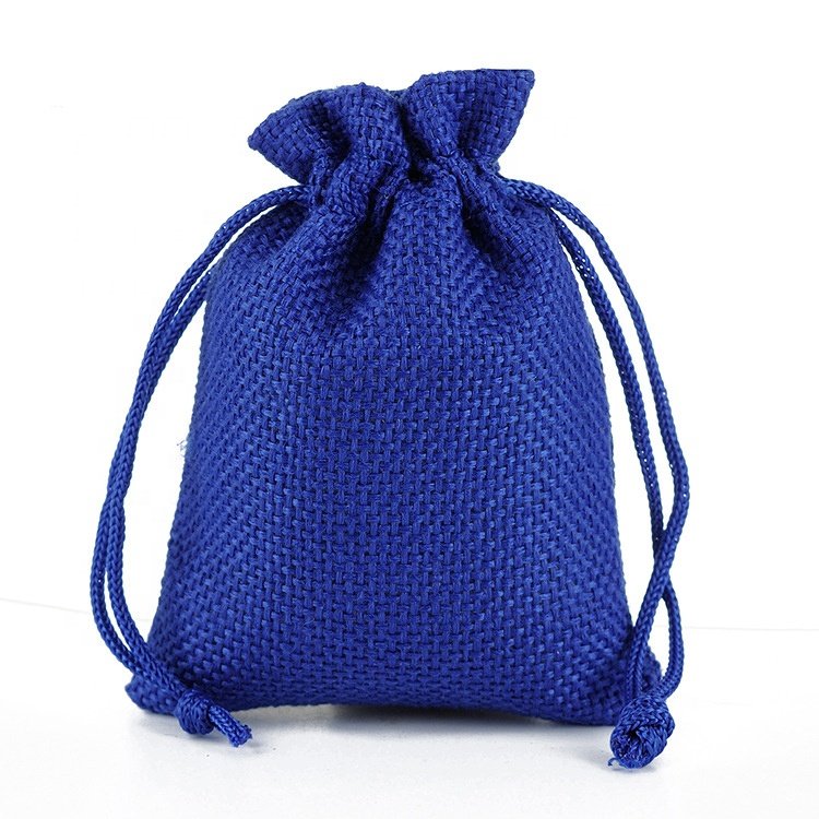 OEM Gift Drawstring Jute Tote Bag with String Custom Burlap Drawstring Backpack with Logo Printed Promotional Shopping Bag