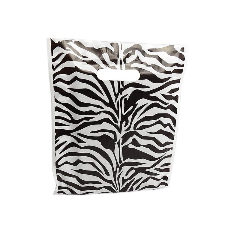 100pcs 9x12" Reusable Strong Plastic Carrier Bags Union Jack Print Shopping Bag with Die Cut Handle