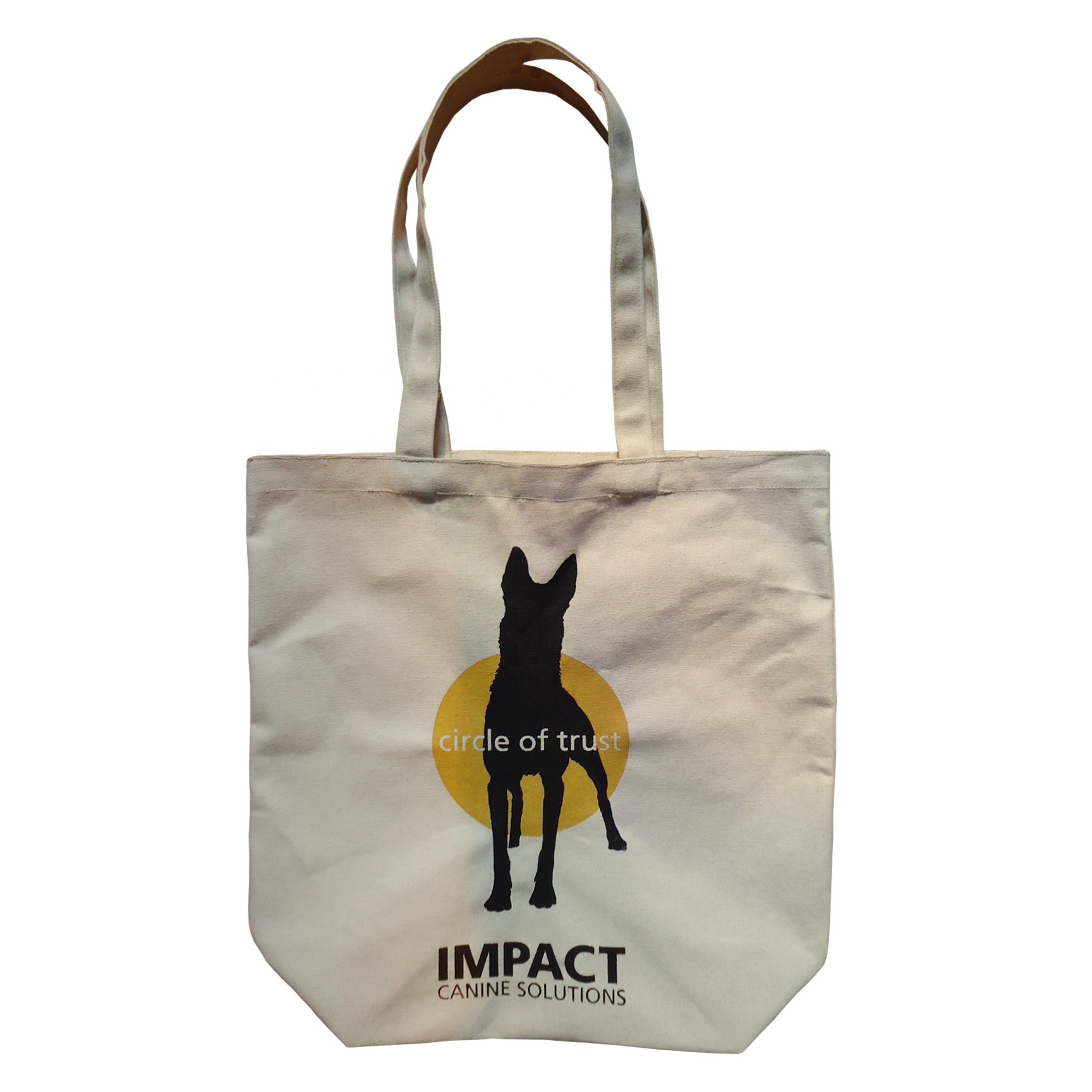 Exclusive Cotton Self Handle Customized Logo Print Design 10 OZ Natural Canvas Tote Bag Cotton Bag For Shopping
