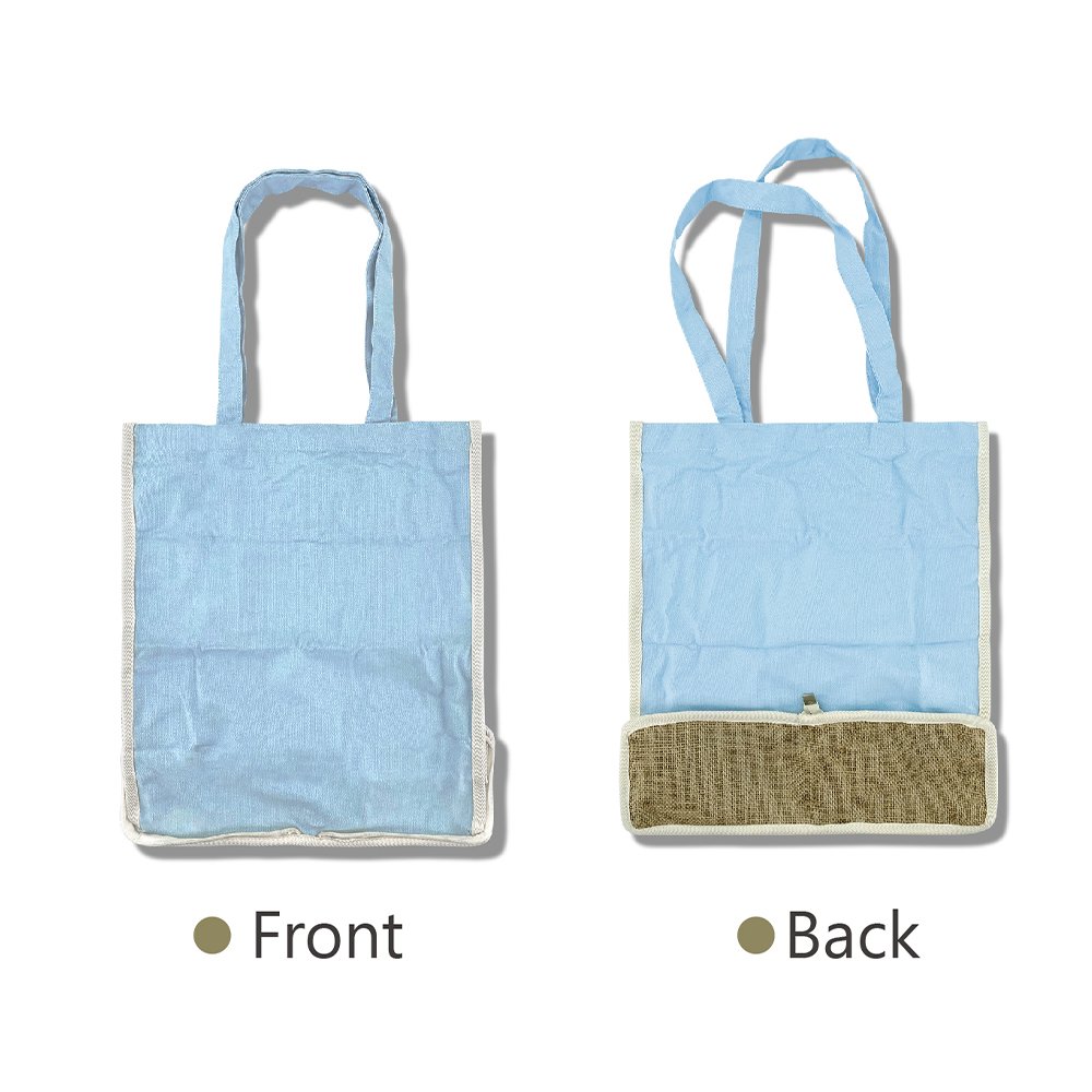 Custom logo blank reusable portable Folded zipper linen pocket beige cotton canvas gift tote shopping bag for supermarket