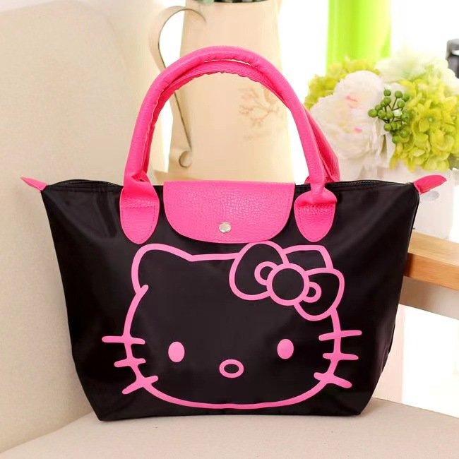 Botu New Shopping Bag Wholesale Pink Girls Solid Color Waterproof Hello Kt Tote Bag Lightweight Portable Handbag