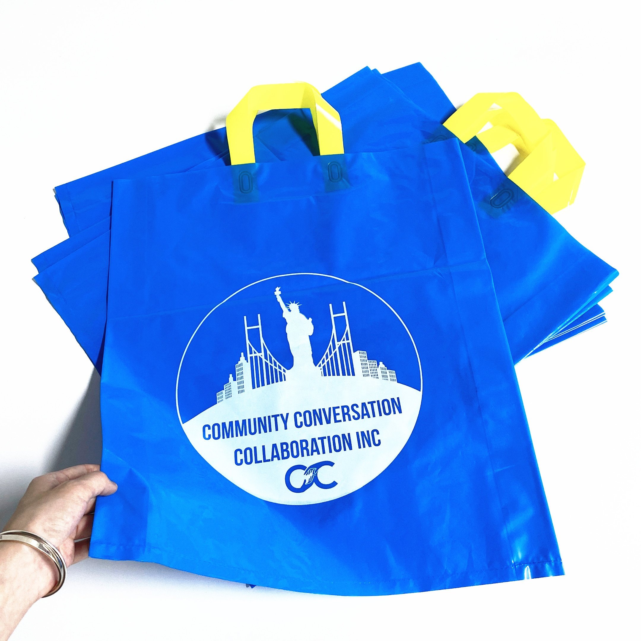 Cheap custom logo print black plastic shopping bag bags with logo plastic