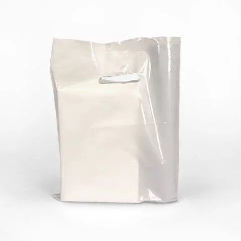 OEM Shopping Plastic Bag Custom Design Logo Printed Plastic Packaging Die Cut Handle Shopping Carry Bag