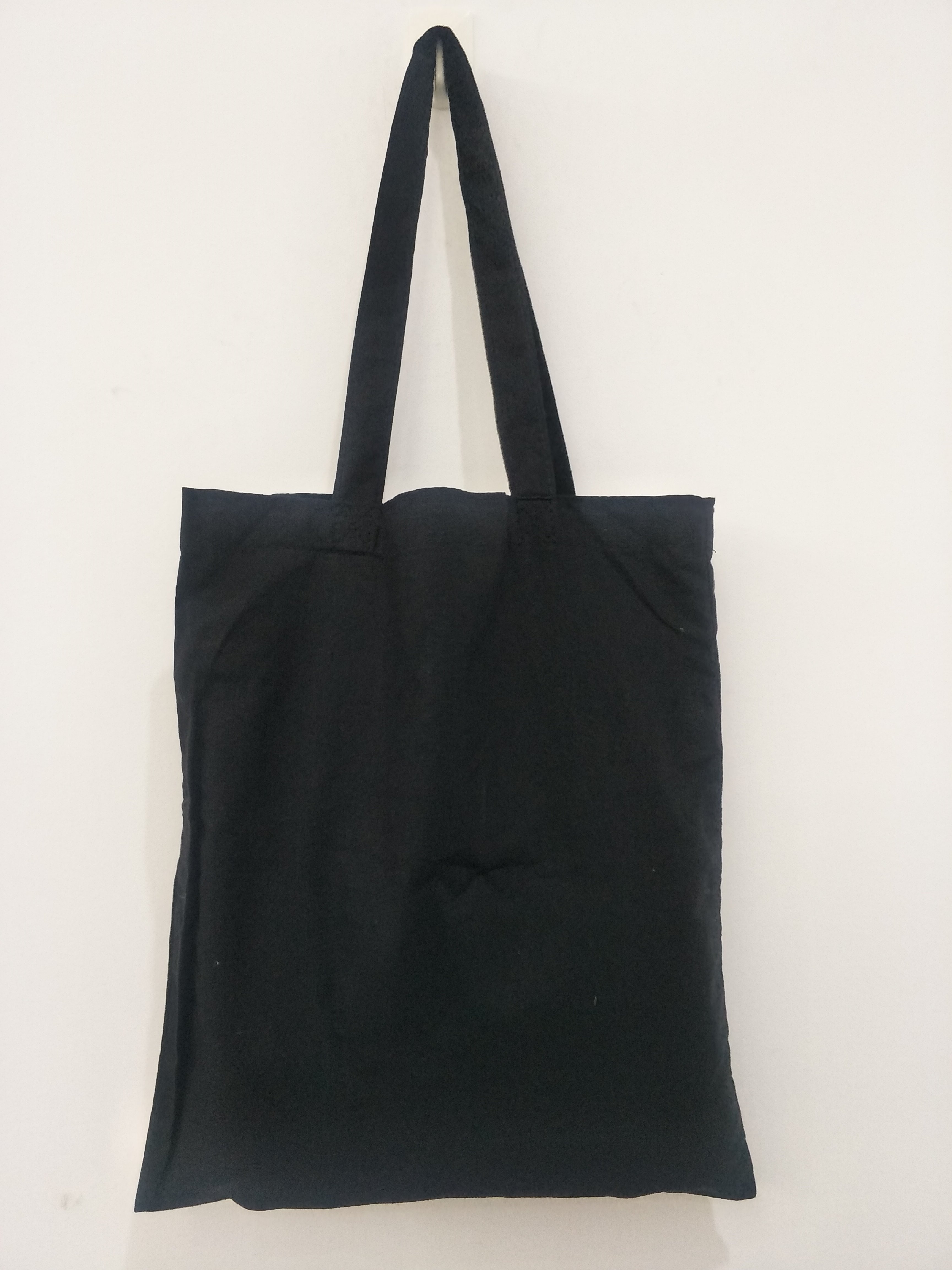 Custom made shopping bag High quality recycled black customized logo cotton custom tote bag canvas shopping bag