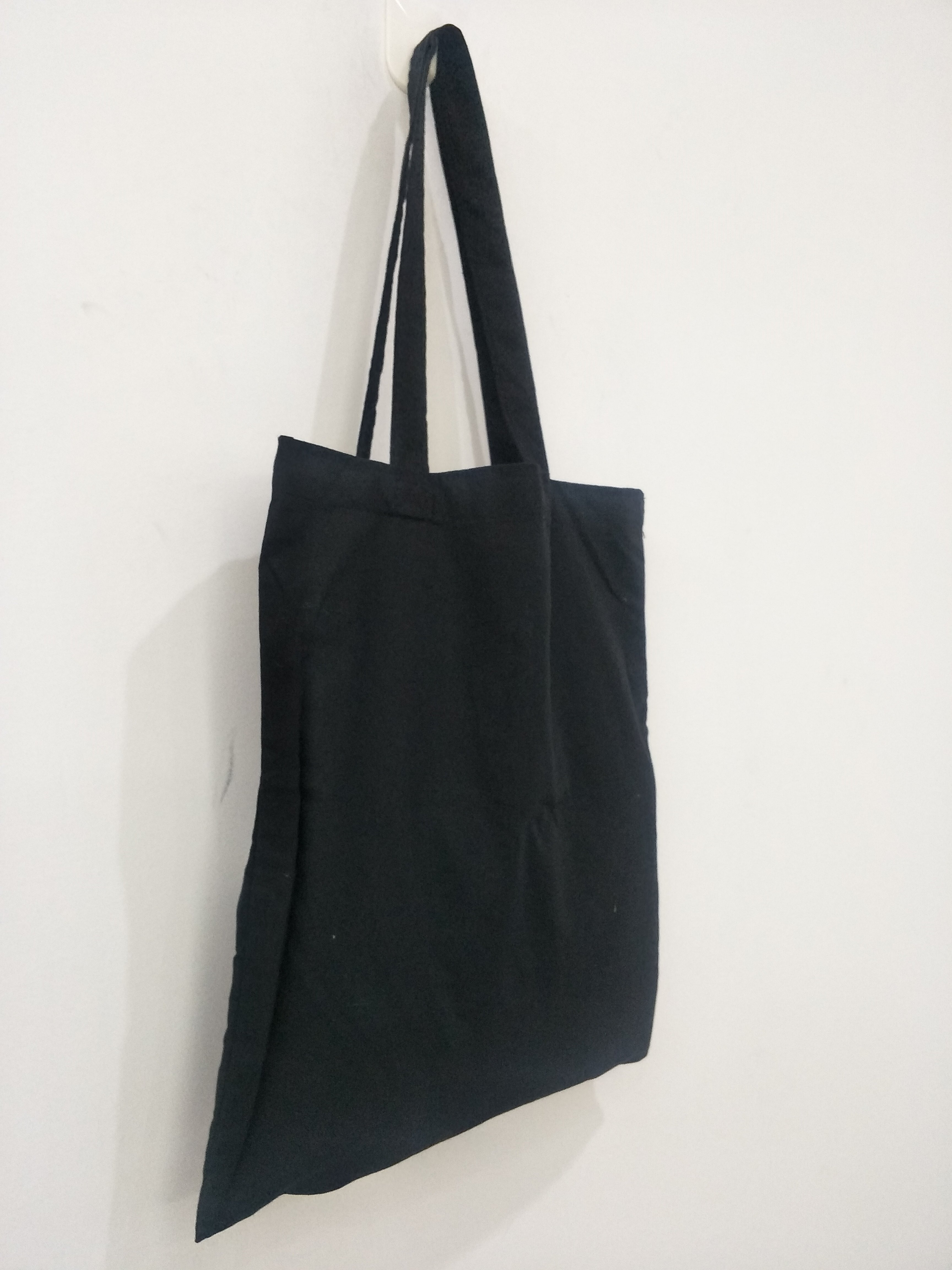 Custom made shopping bag High quality recycled black customized logo cotton custom tote bag canvas shopping bag