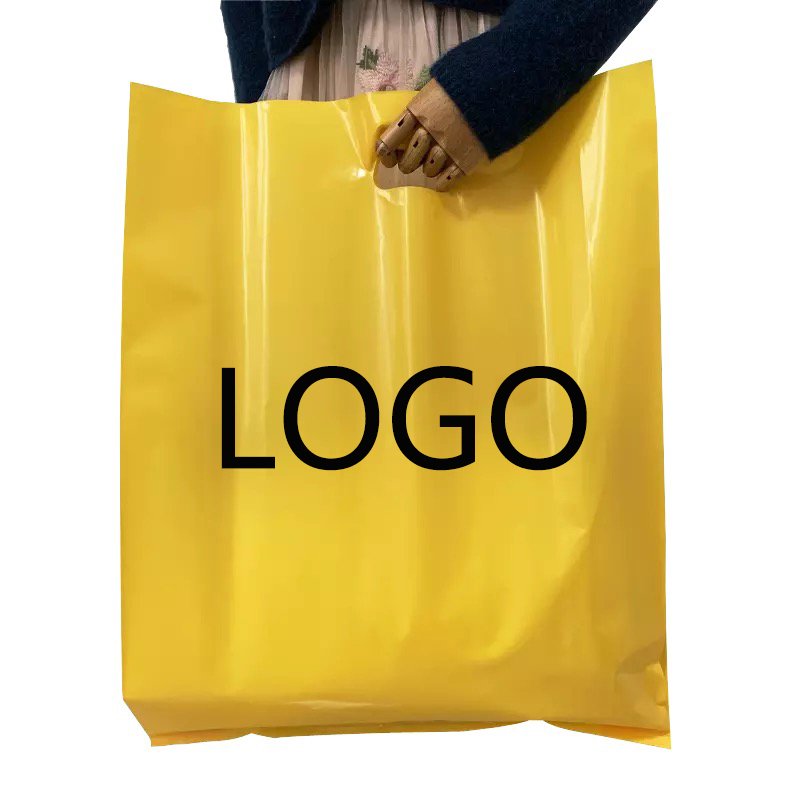 High Quality Custom Size LDPE/HDPE Recyclable Plastic Shopping Bag with Handle Die Cut Heat Seal Gravure Printing Model SWD-053
