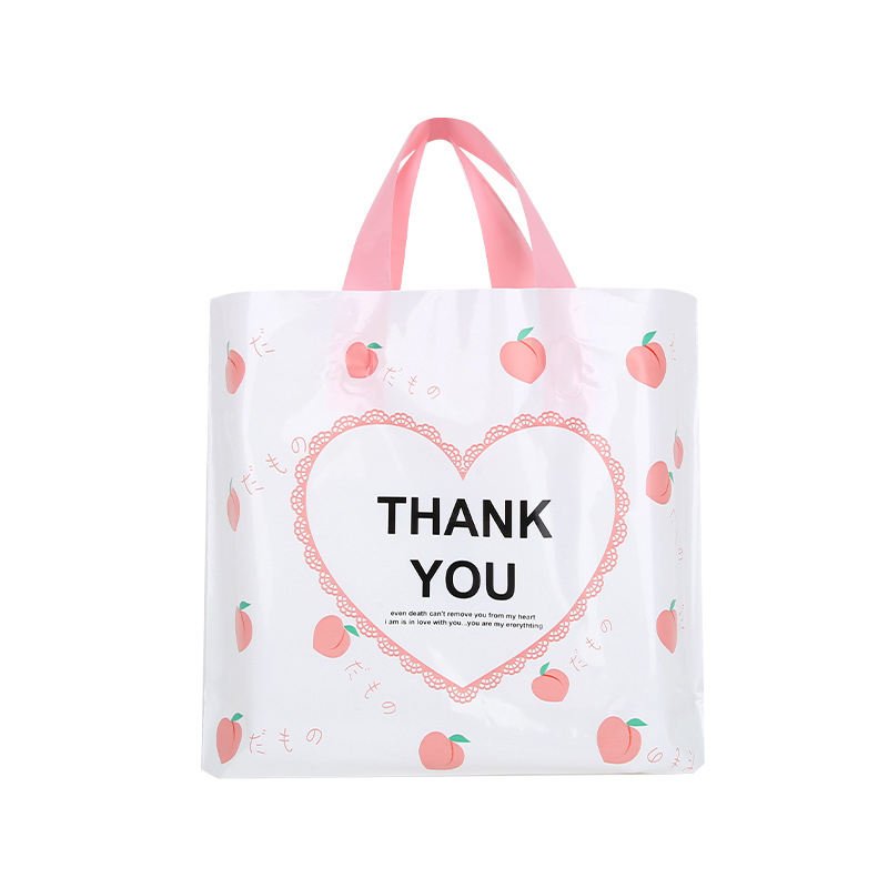Factory Wholesale Custom Gift Luxury Die Cut Handle Plastic Shopping Bag For Cloth Birthday Party Wedding