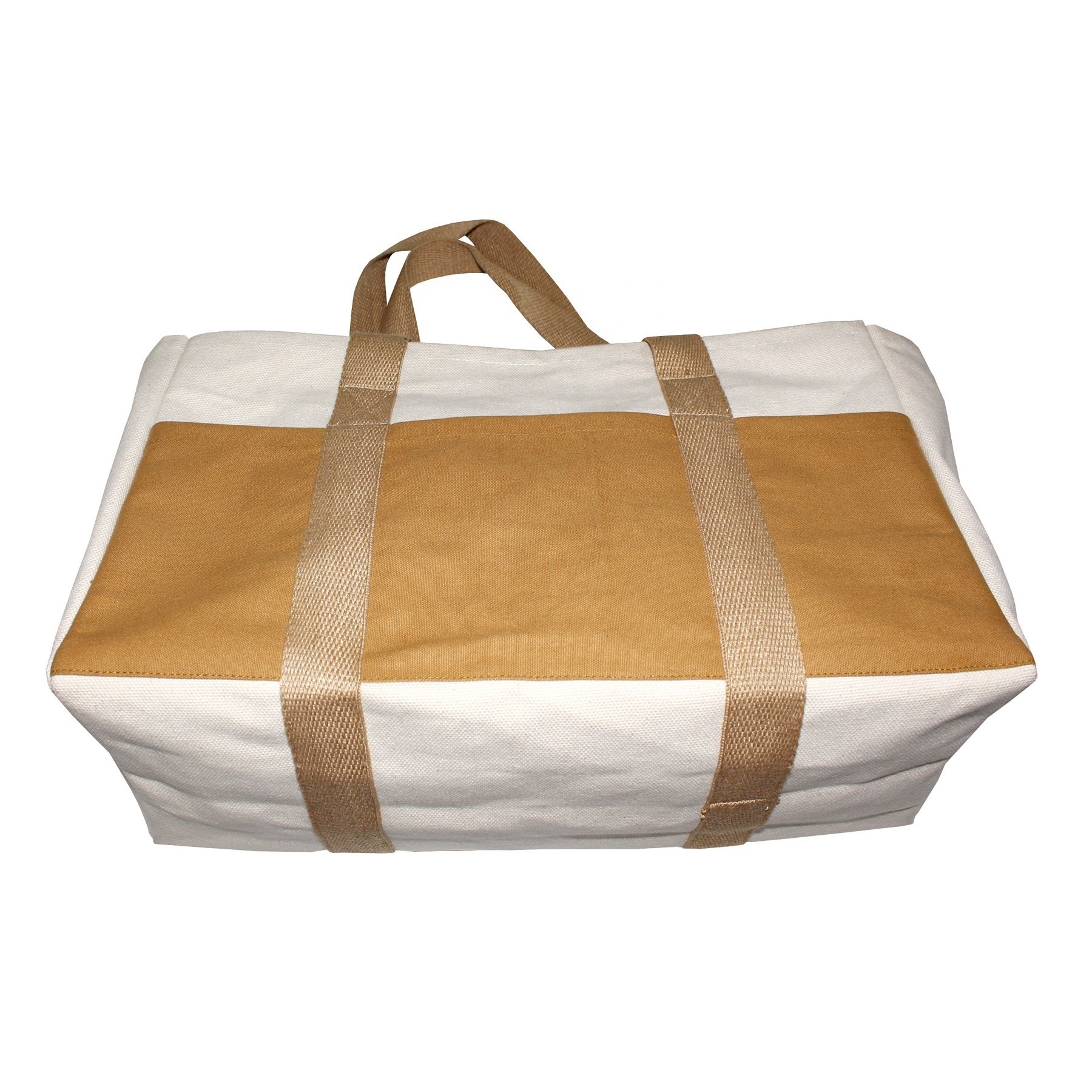 Custom Style Long Handle Casual Tote Bag Open Type 24 Oz Heavy Duty Tote Bags Canvas Shopping Gift & Branding Promotional Bag