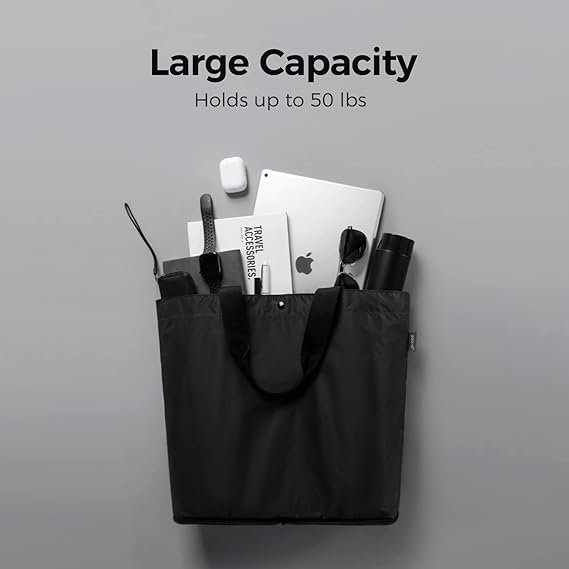 Lightweight Packable Tote Bag Water Resistant Foldable Grocery Bag Reusable Nylon Shopping Bag