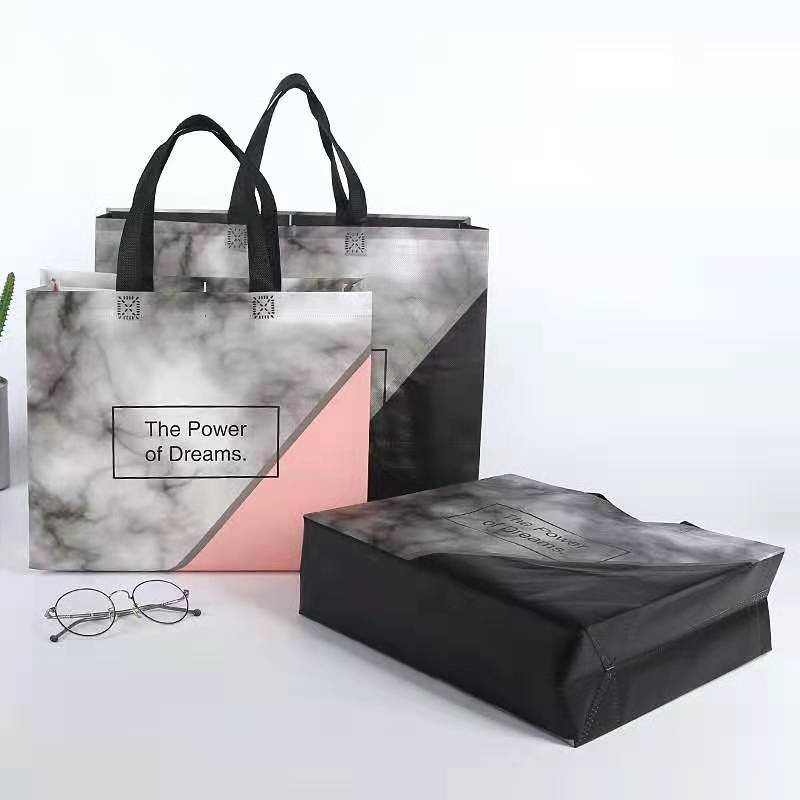 Eco friendly recycle reusable grocery shopping tote bag with logo, non woven dust T-shirt bag