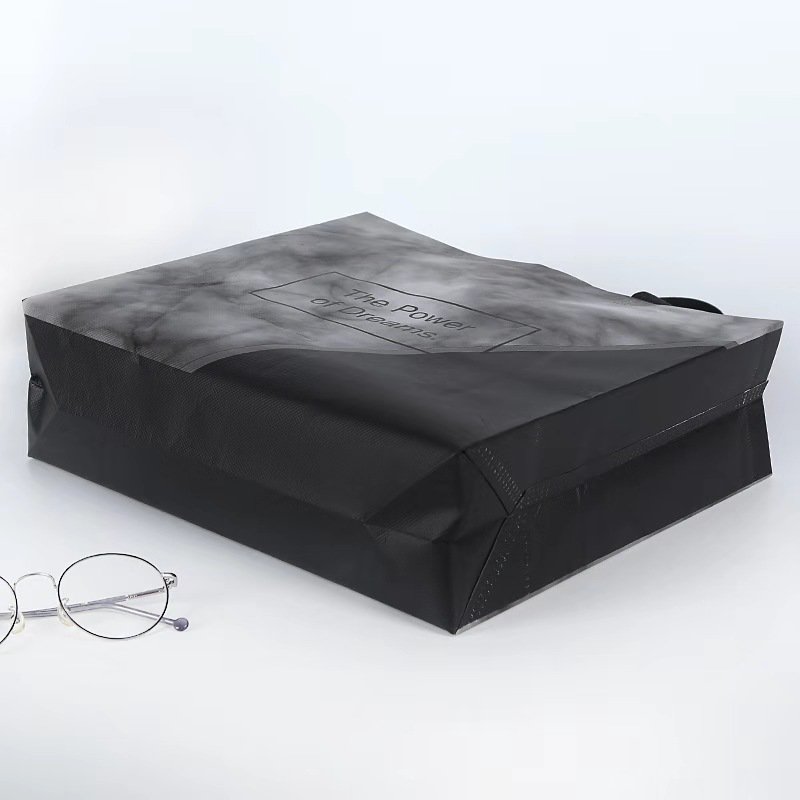 Eco friendly recycle reusable grocery shopping tote bag with logo, non woven dust T-shirt bag