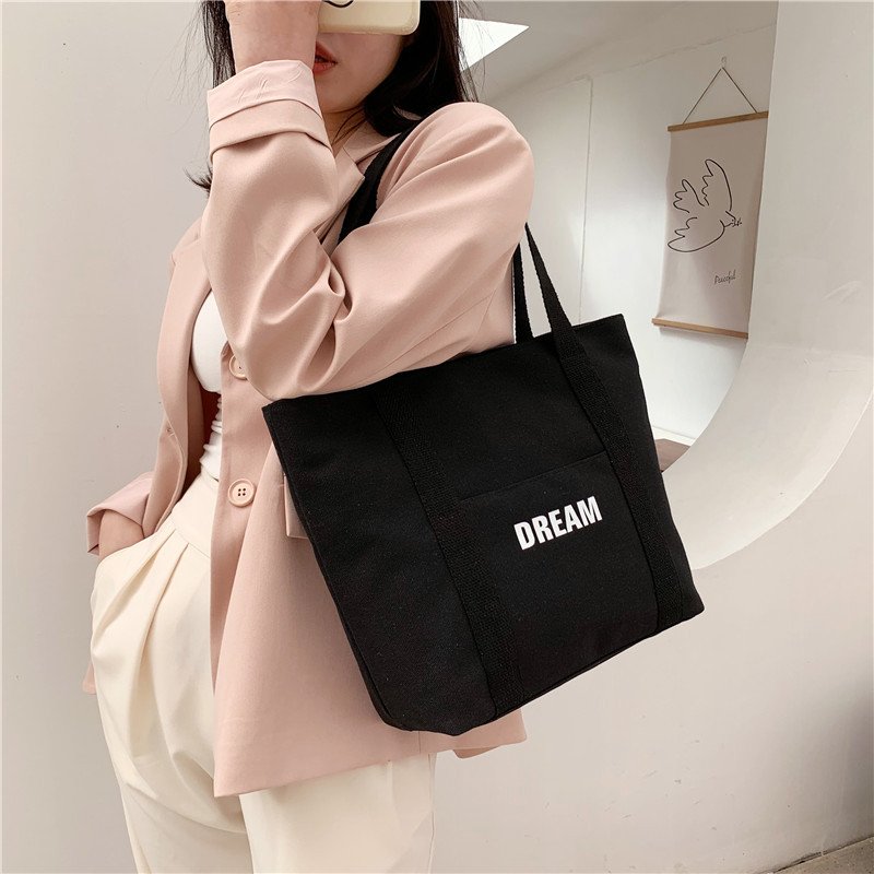 Wholesale High Quality Plain Organic Reusable Fashionable Custom Design Print Cotton Canvas Tote Bag Shopping Bag With Logo