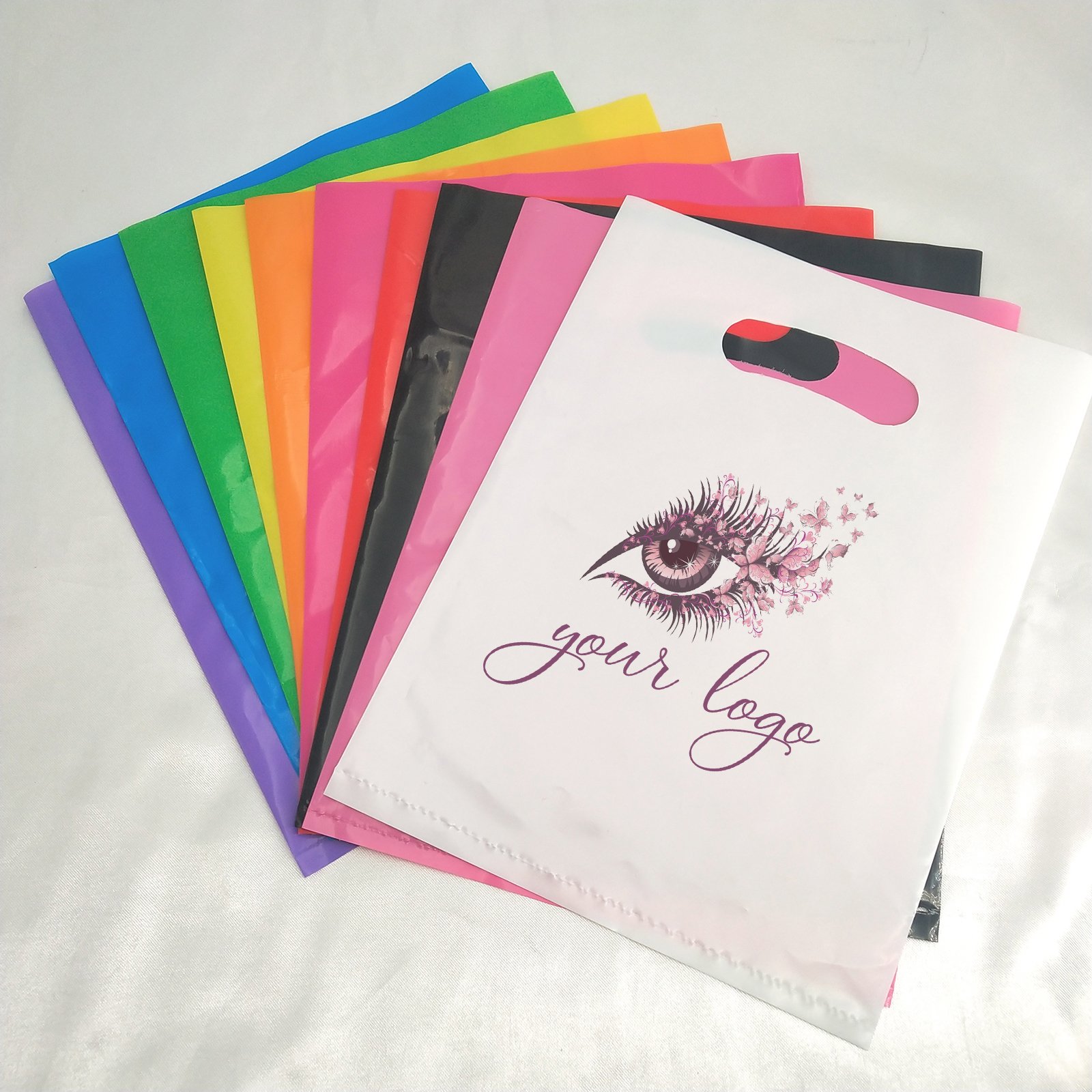 private logo printed plastic shopping bags,private label clothes gifts cosmetics packaging pouch plastic storage package bag