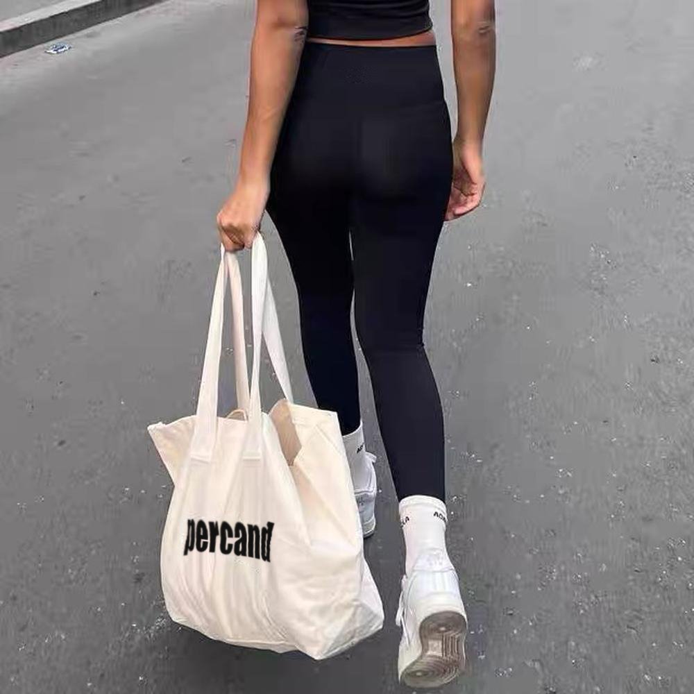 eco friendly heavy duty canvas tote bag with wide webbing handle strap large capacity durable custom logo customize size