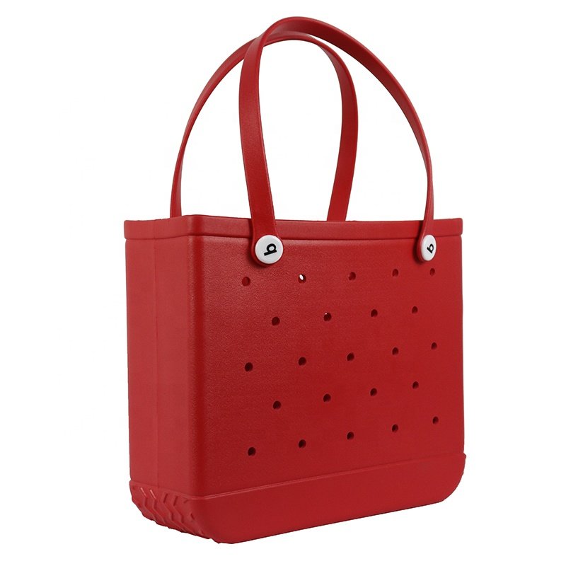 New Spot Wholesale Hot Selling Bogg Bag Women Fashion Rubber Tote Shoulder Bag Waterproof EVA Silicone Summer Bogg Beach Bag