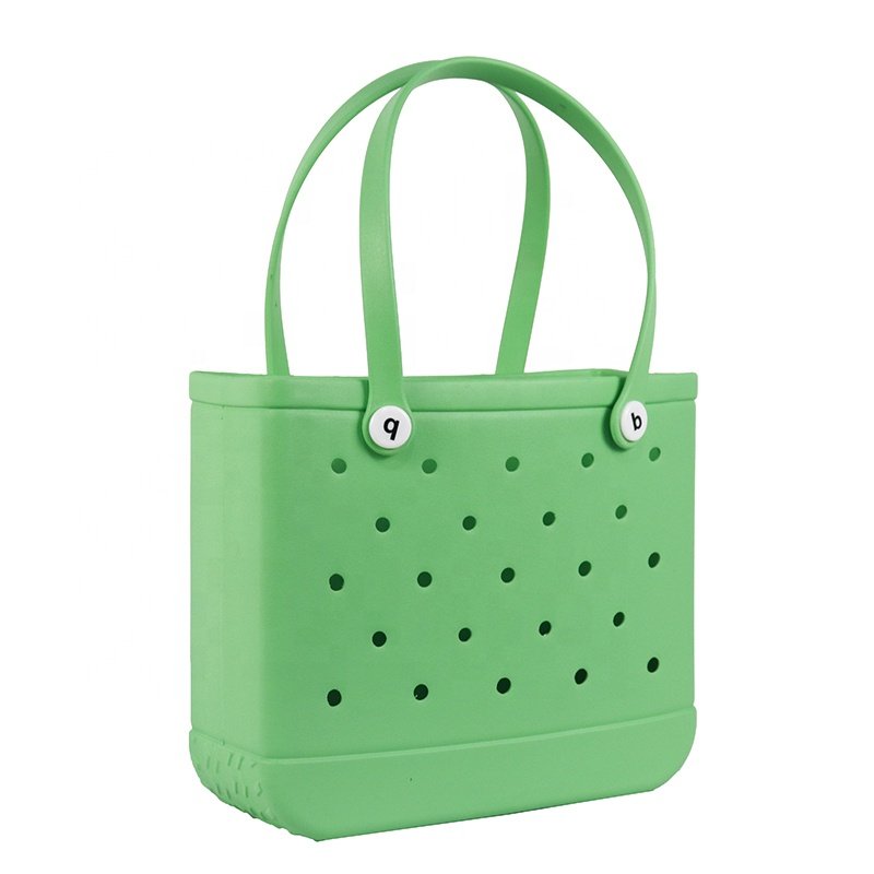 New Spot Wholesale Hot Selling Bogg Bag Women Fashion Rubber Tote Shoulder Bag Waterproof EVA Silicone Summer Bogg Beach Bag