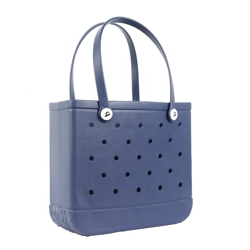 New Spot Wholesale Hot Selling Bogg Bag Women Fashion Rubber Tote Shoulder Bag Waterproof EVA Silicone Summer Bogg Beach Bag