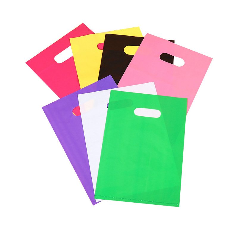 Customized Recycled Biodegradable Plastic Shopping Bags Packaging Plastic Die Cut Bags For Clothing