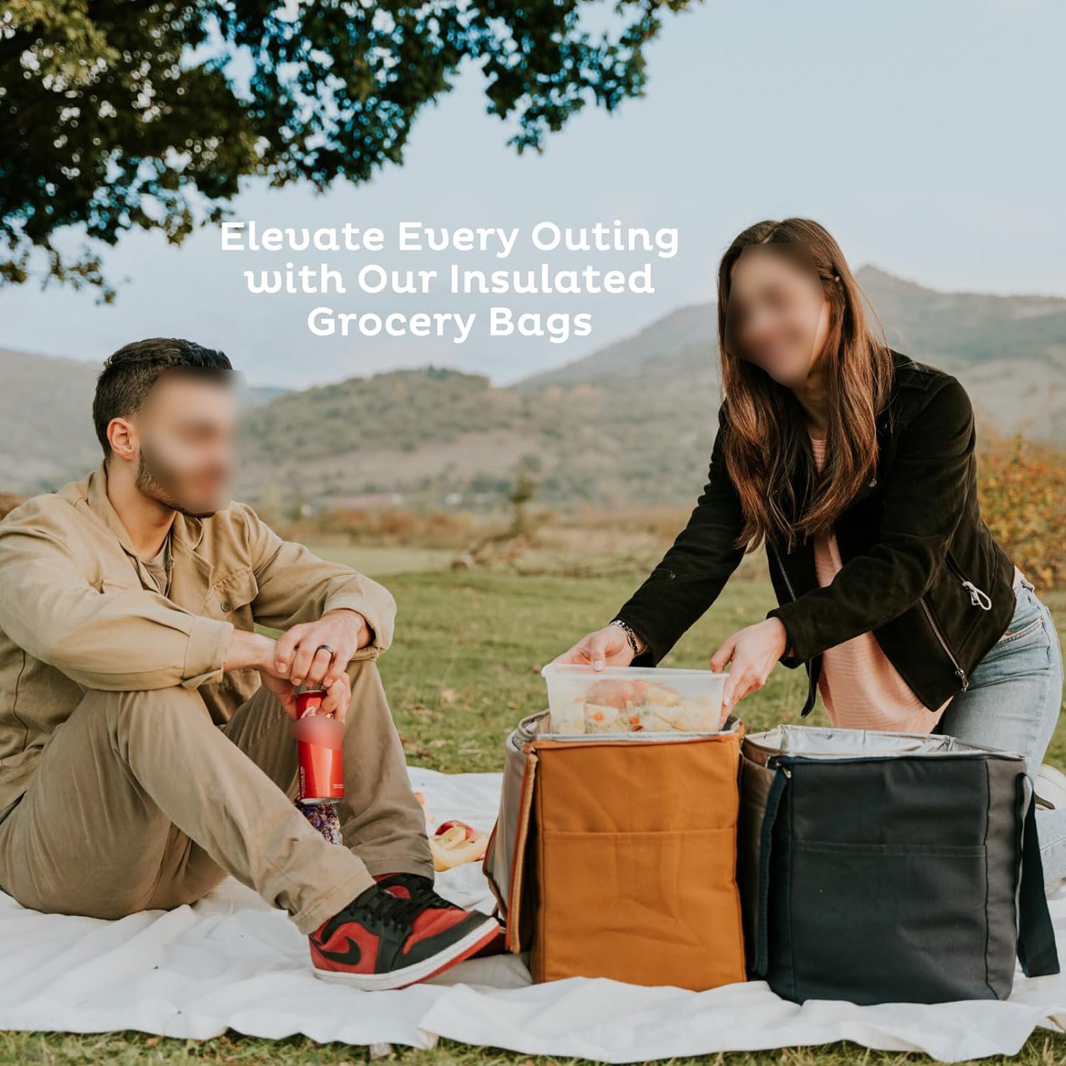 X large reusable insulated durable cotton tote lunch grocery shopping bag frozens hot food canvas cooler bag with zippered top