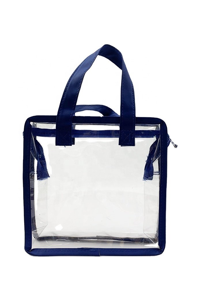 Custom Transparent Pvc Cosmetic Bags Make Up Bags High Quality Pvc Tote Shopping Bags