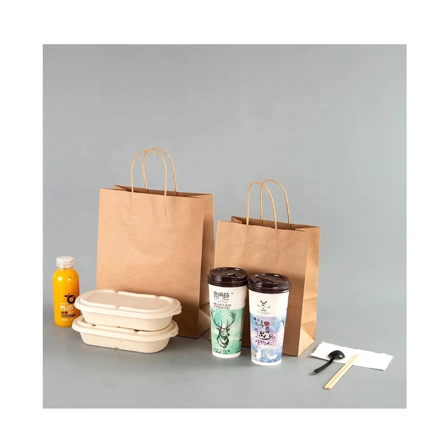 Custom Paper Bag With Logo Print Recyclable Luxury Paper Bags Packaging With Handle