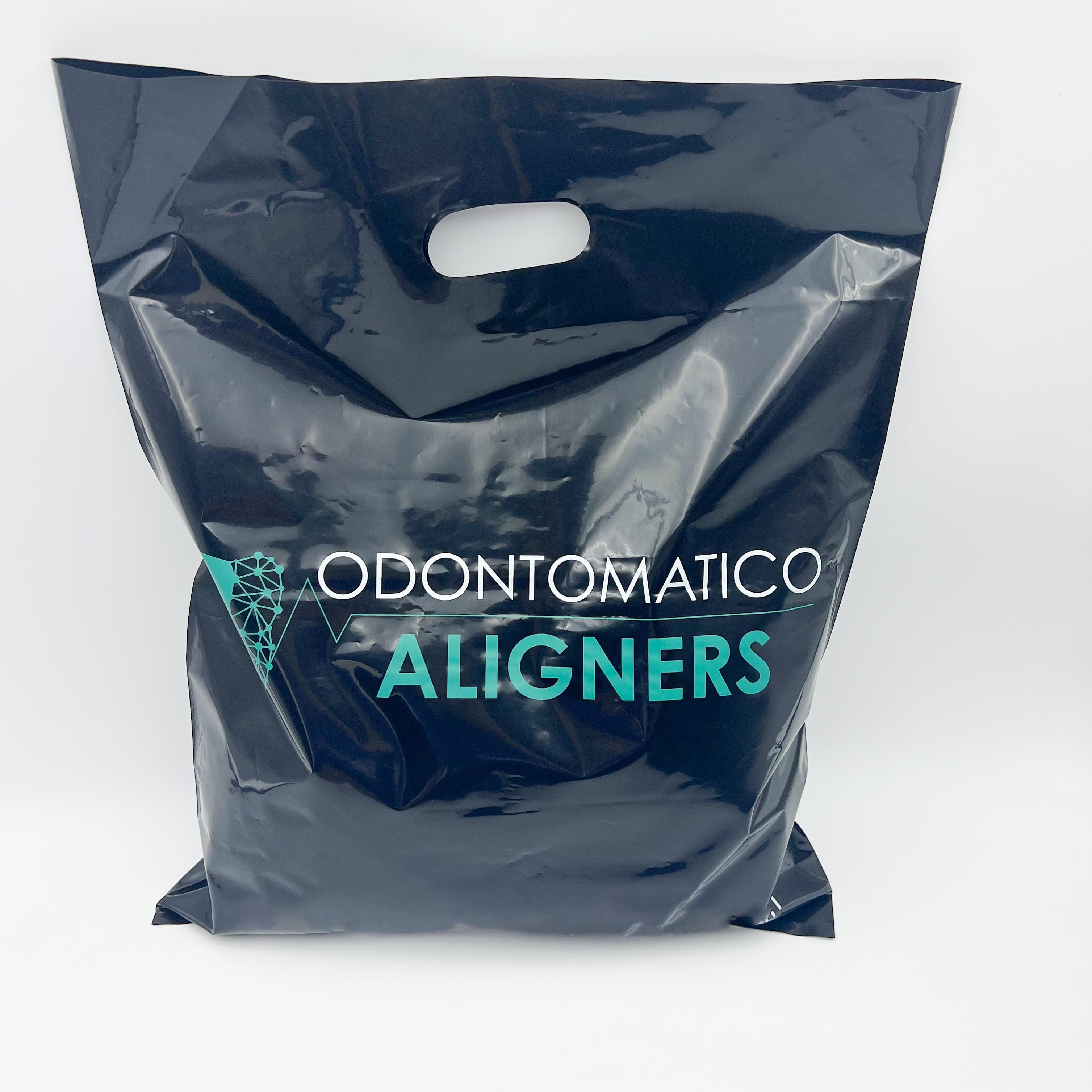 Custom Logo Printed Boutique Ldpe Die Cut Handle Thank You Plastic Carrier Oversized Shopping Bags For Retail Small Business