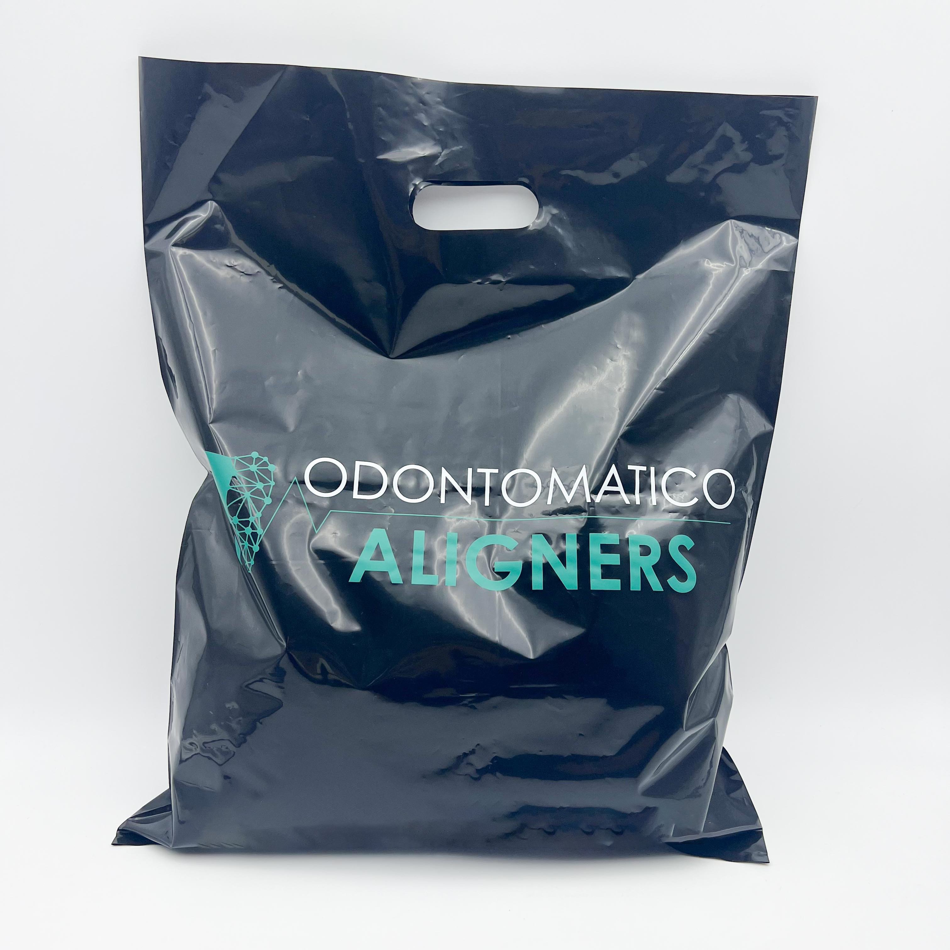 Custom Logo Printed Boutique Ldpe Die Cut Handle Thank You Plastic Carrier Oversized Shopping Bags For Retail Small Business