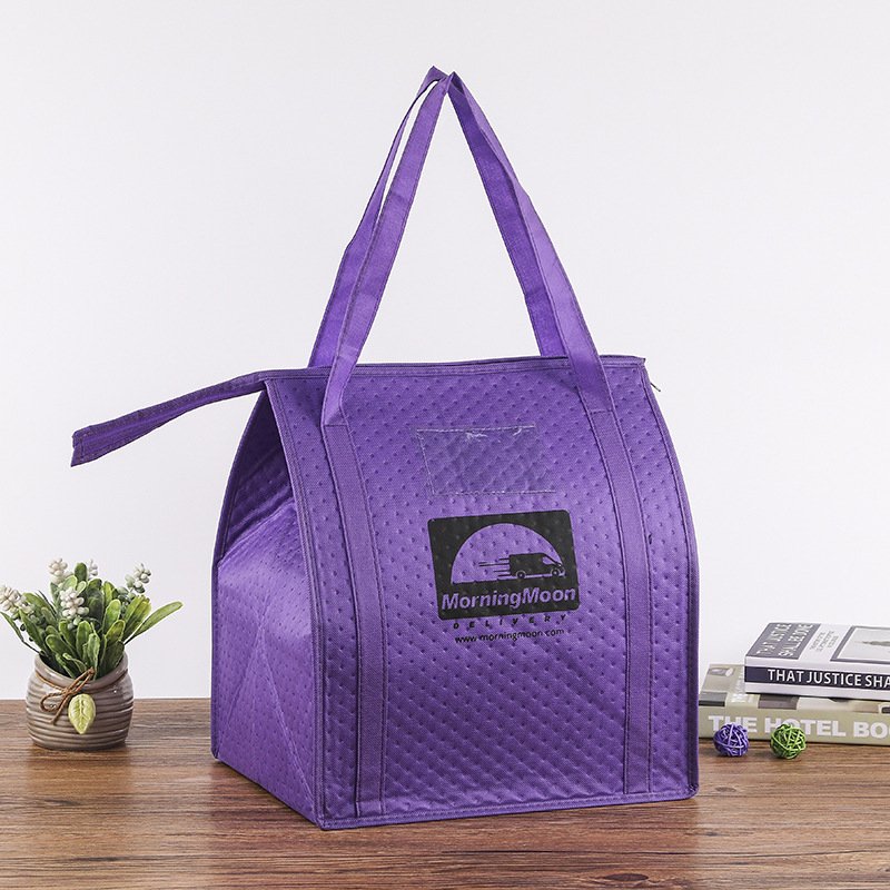 Grocery Food Delivery Extra Large Non Woven Insulated Tote Food Bag Sac Cooler Bag Catering Food Thermal Tote Bag