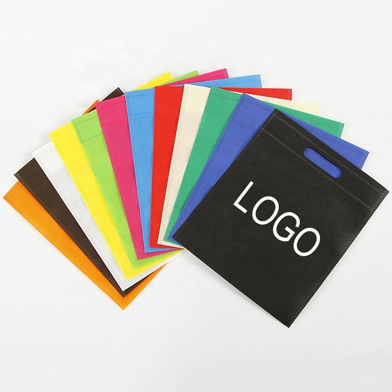 High Quality Four-Finger Non-Woven Shopping Bag Custom Printed Logo Environmentally Friendly Reusable Designed for Cartoons