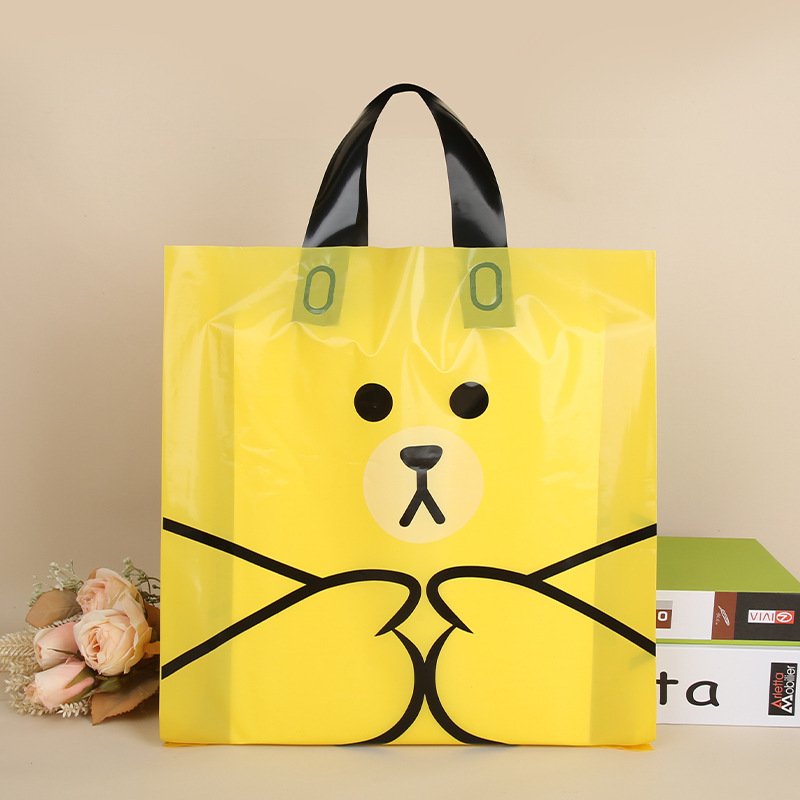 Personalized Custom Logo Printed Ldpe Hdpe Merchandise Die Cut Plastic Shopping Bag With Handle