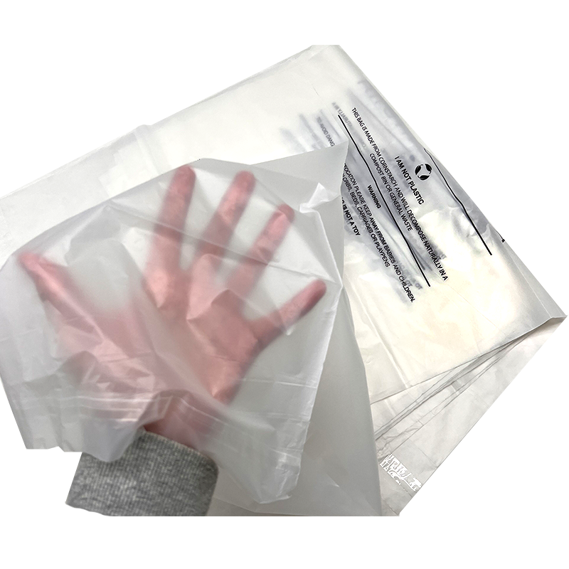 Oem custom baggies Fully Biodegradable Self Adhesive Clothes Printed Frosted Degradable Waterproof Pla Clothing Packaging Bag