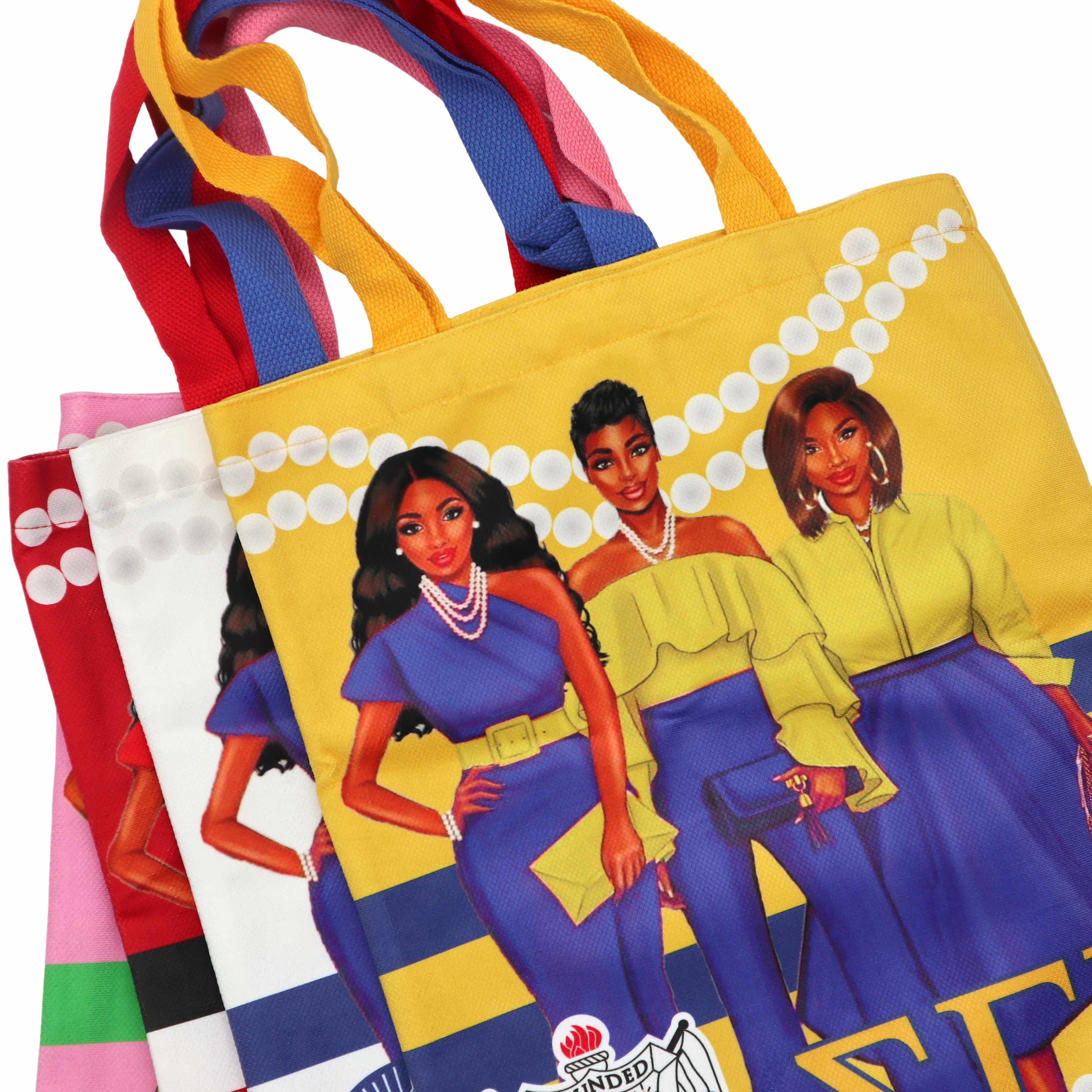 Custom Plain Fashion Delta Shopping Print Canvas Cotton Tote Bag zeta sigma Shopping Bag With Logo reusable
