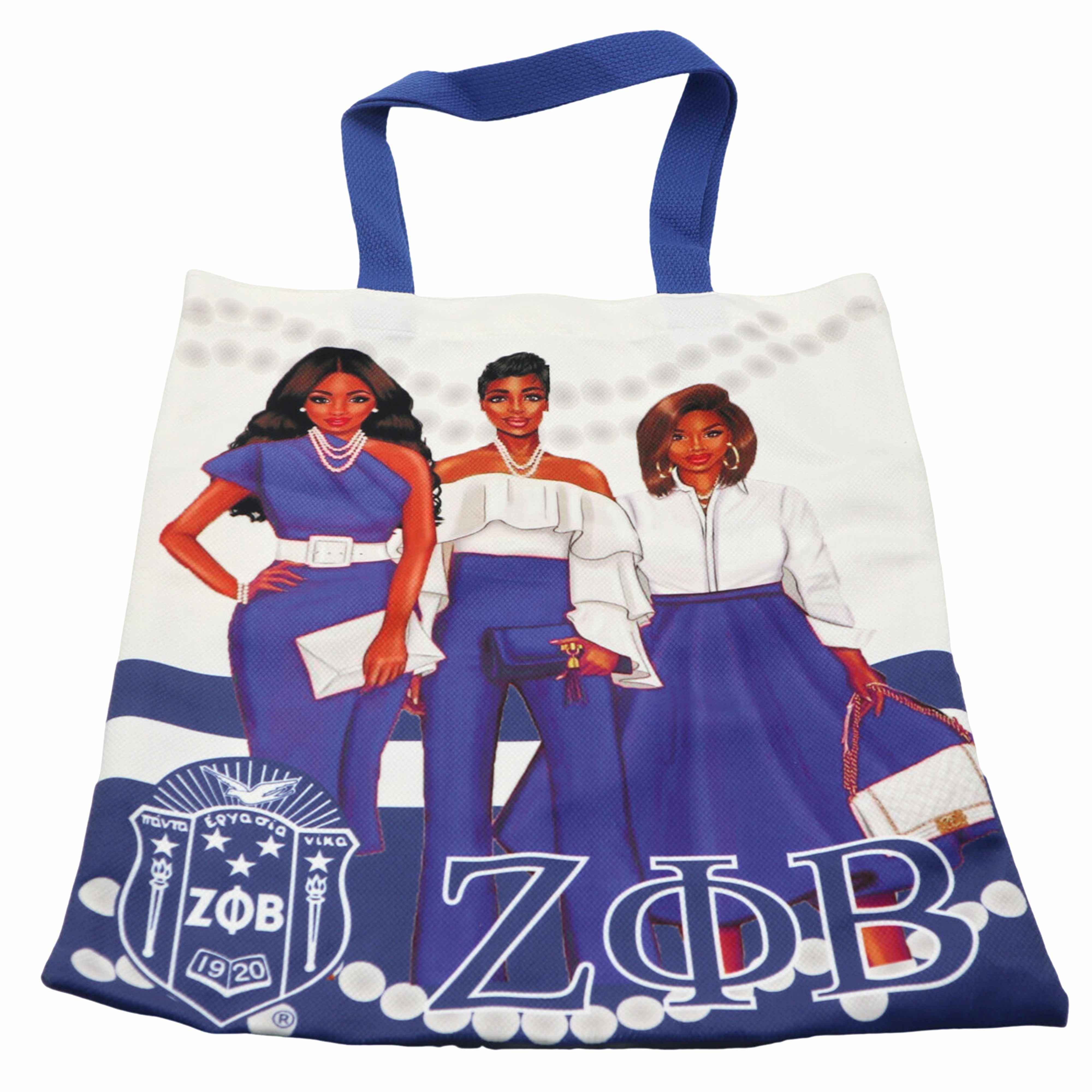 Custom Plain Fashion Delta Shopping Print Canvas Cotton Tote Bag zeta sigma Shopping Bag With Logo reusable