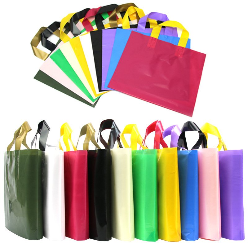 Shopping Packaging Bag HDPE 25*35cm PE Promotional Customized Offset Printing with Handle Plastic bag