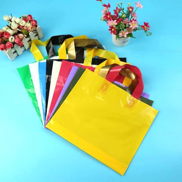Shopping Packaging Bag HDPE 25*35cm PE Promotional Customized Offset Printing with Handle Plastic bag