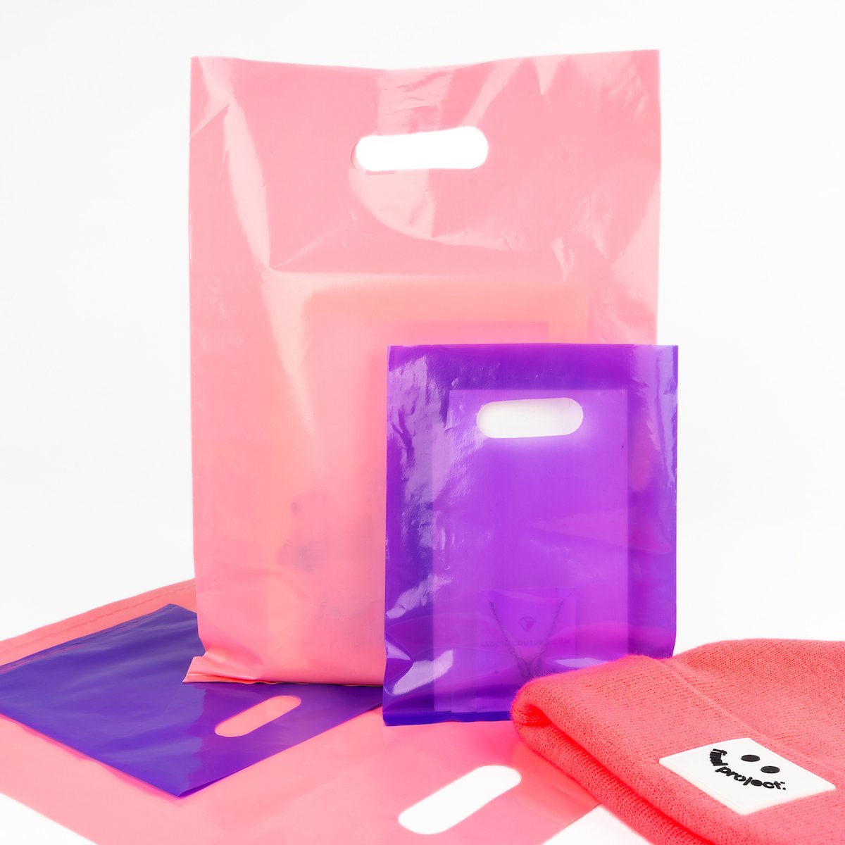 Wholesale Die Cut Eco-Friendly Custom Design Shopping Printing Plastic Bags With Logo