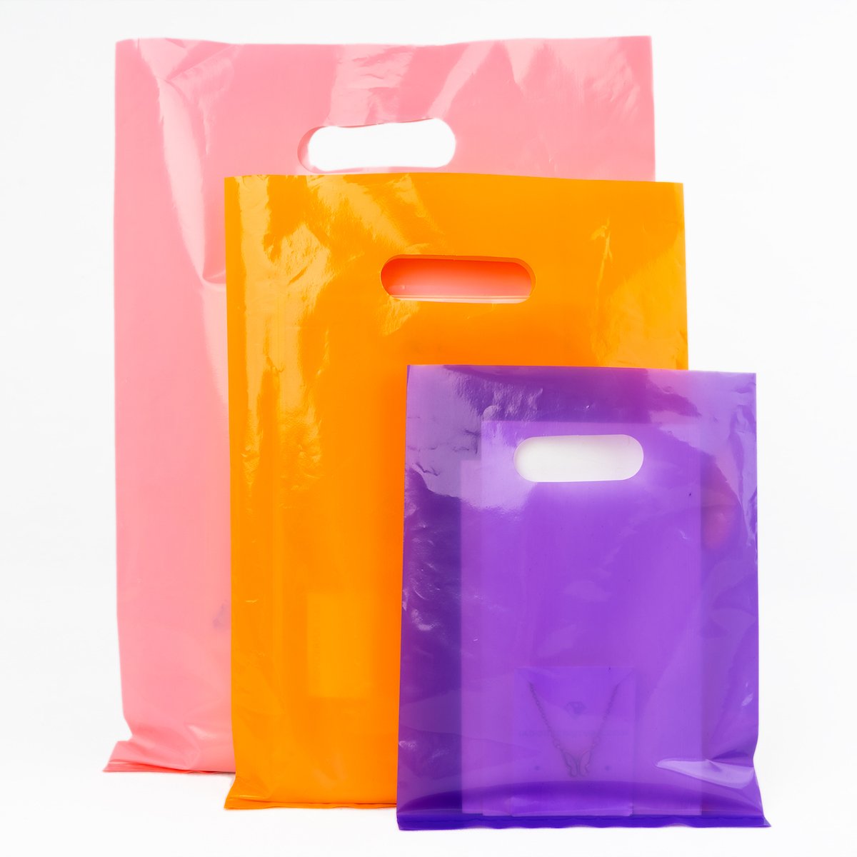 Wholesale Die Cut Eco-Friendly Custom Design Shopping Printing Plastic Bags With Logo