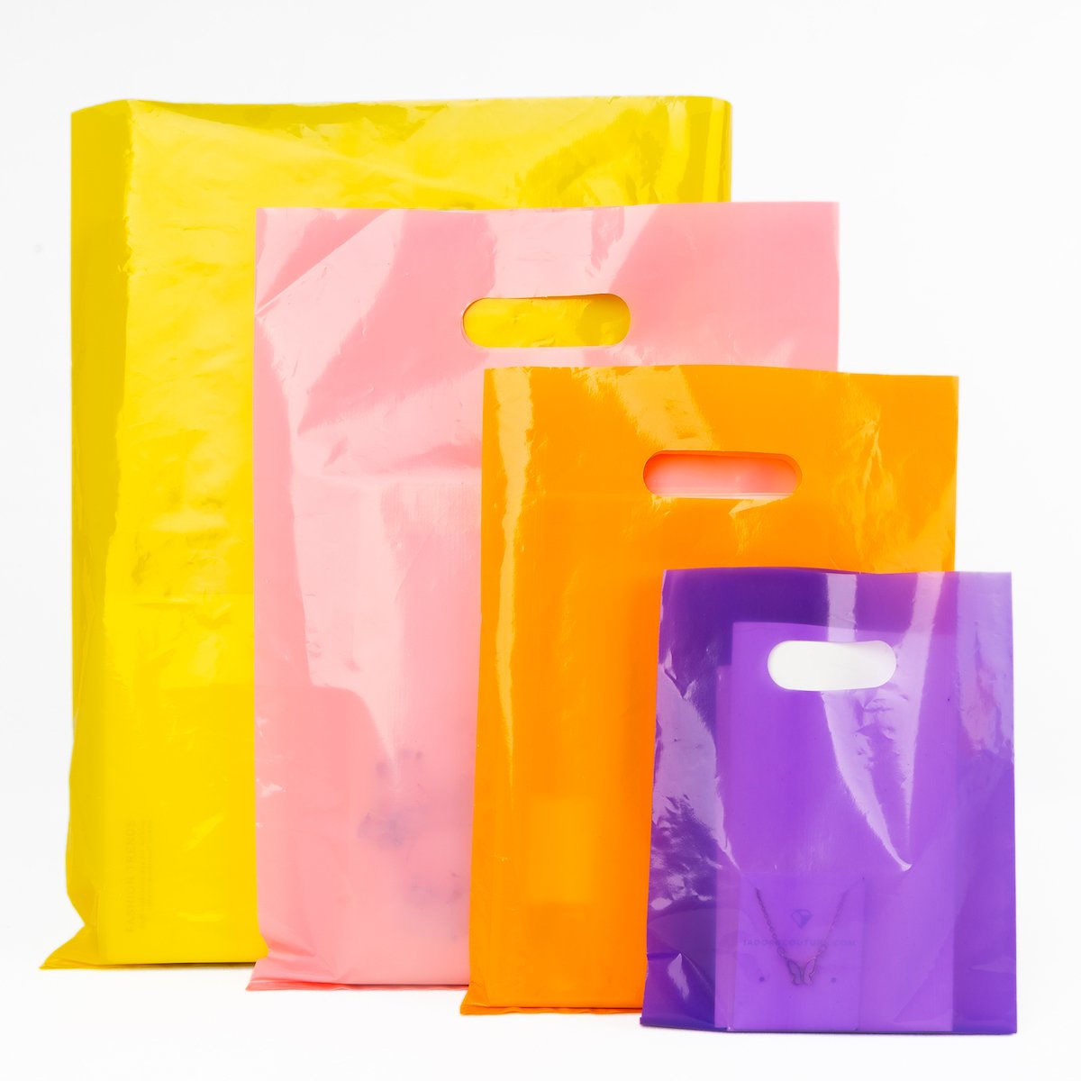 Wholesale Die Cut Eco-Friendly Custom Design Shopping Printing Plastic Bags With Logo