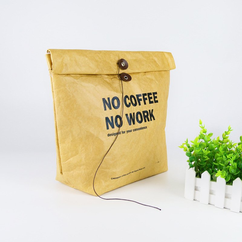 Custom Logo portable durable Reusable Shopping Bags insulated paper tyvek cooler lunch bag