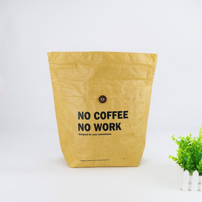 Custom Logo portable durable Reusable Shopping Bags insulated paper tyvek cooler lunch bag